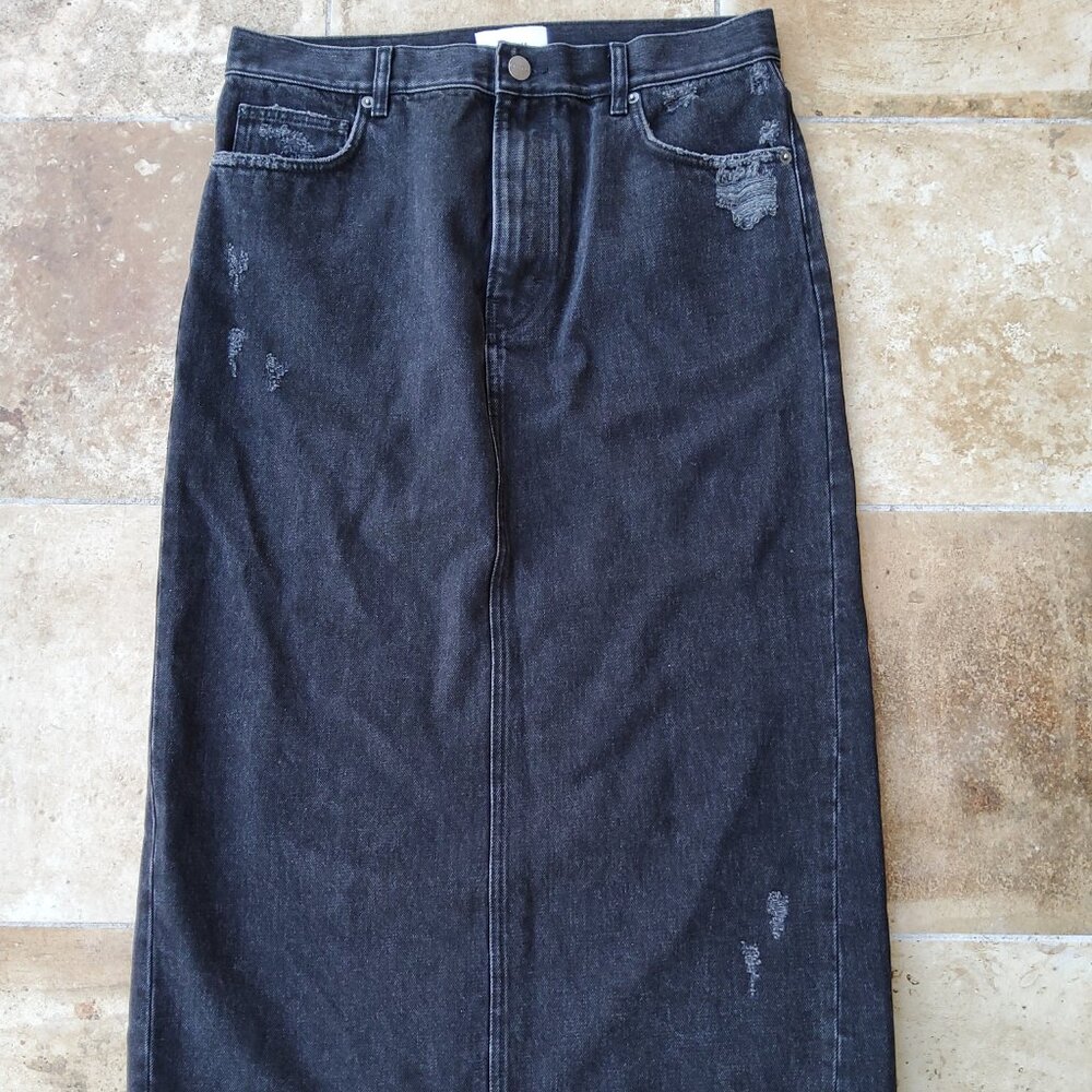 Coach Long Denim Skirt size M.